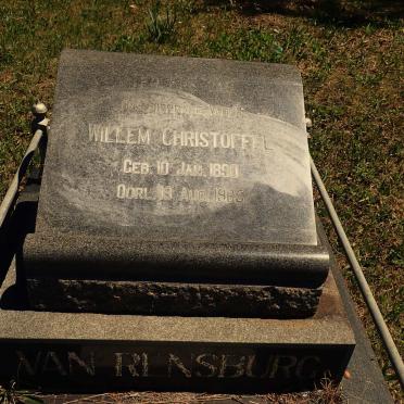 RENSBURG Willem Christoffel, van 1890-1965 &amp; Johanna Christina DE WET 1900-1958