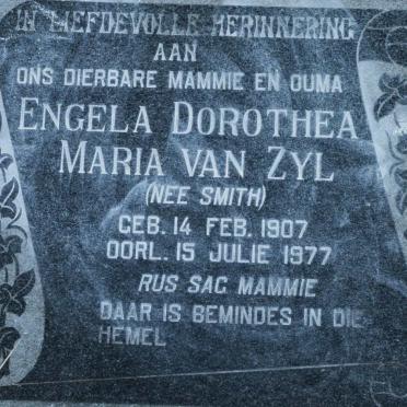 ZYL Albertus Adriaan, van 1902-1964 &amp; Engela Dorothea Maria SMITH 1907-1977
