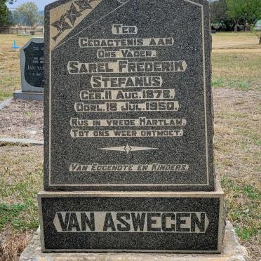 ASWEGEN Sarel Frederik Stefanus, van 1878-1950