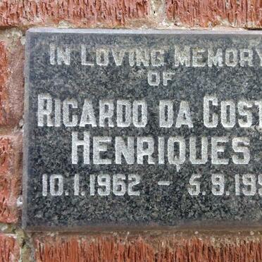 HENRIQUES Ricardo da Costa 1962-1991