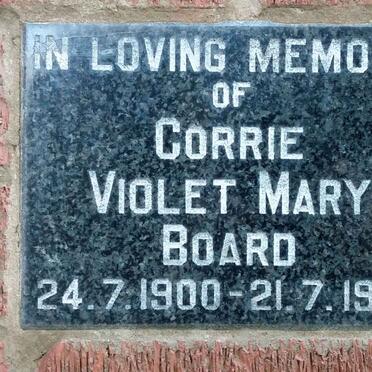 BOARD Corrie Violet Mary 1900-1992