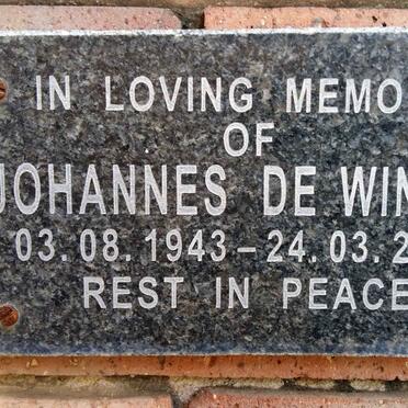 WINTER Johannes, de 1943-2009