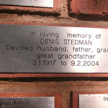 STEDMAN Denis 1917-2004