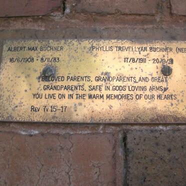 BÜCHNER Albert Max 1908-1983 &amp; Phyllis Trevellyan COAK 1911-1991