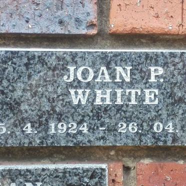 WHITE Joan P. 1924-2011