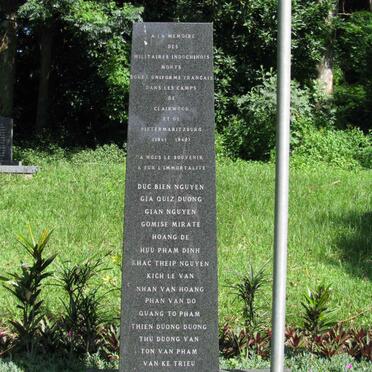 3. MONUMENT to the Indo-Chinese Vichy French Soldiers who died in Camp Clairwood in Pietermaritzburg 1941-1942