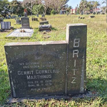 BRITZ Gerrit Cornelius Marthinus 1929-1978