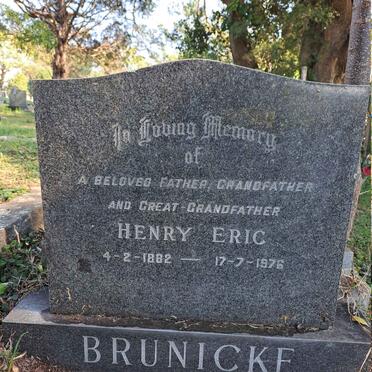BRUNICKE Henry Eric 1882-1976