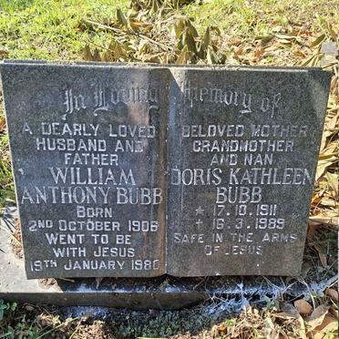 BUBB William Anthony 1906-1980 & Doris Kathleen 1911-1989