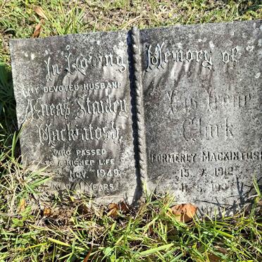MACKINTOSH Aeneas Stanley -1949 :: CLARK Iris Irene formerly MACKINTOSH 1912-19?7