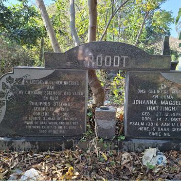 ROODT Philippus Stefanus 1926-1980 & Johanna Magdelena HATTINGH 1925-1987