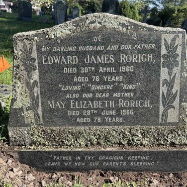 RORICH Edward James -1960 & May Elizabeth -1966