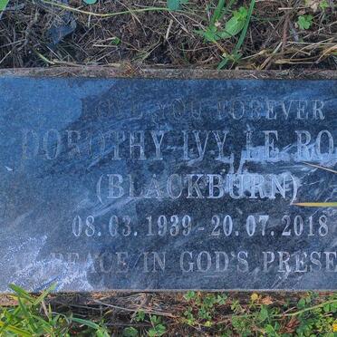 ROUX Dororthy Ivy ,LE nee BLACKBURN 1939-2018