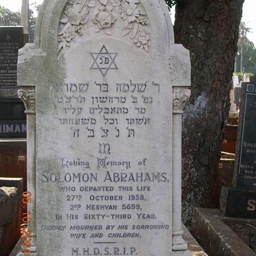 ABRAHAMS Solomon -1938