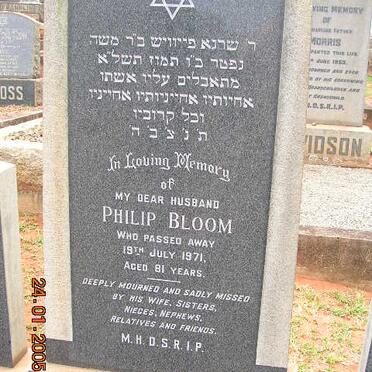 BLOOM Philip -1971