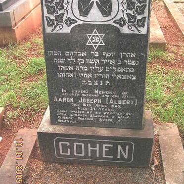 COHEN Aaron Joseph -1945