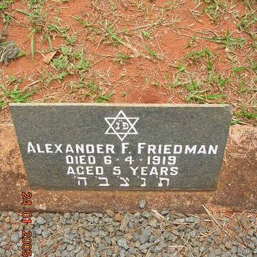 FRIEDMAN Alexander F. -1919