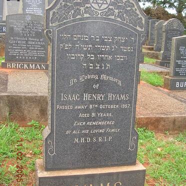 HYAMS Isaac Henry -1957