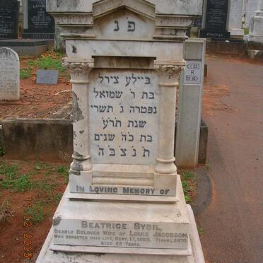 JACOBSON Beatrice Sybil -1909