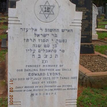 LYONS Edward -1927