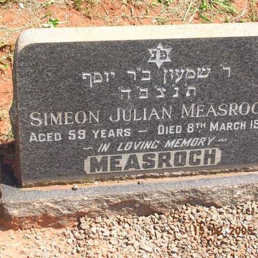 MEASROCH Simeon Julian -1951