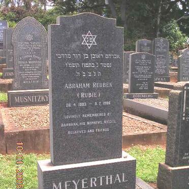 MEYERTHAL Abraham Reuben 1903-1986