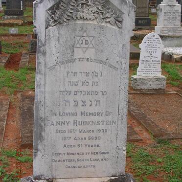 RUBENSTEIN Fanny -1930