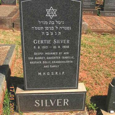 SILVER Gertie 1913-1988
