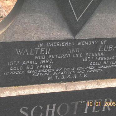 SCHOTTER Walter -1967 &amp;  Luba -1971