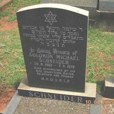 SCHNEIDER Solomon Michael 1902-1979