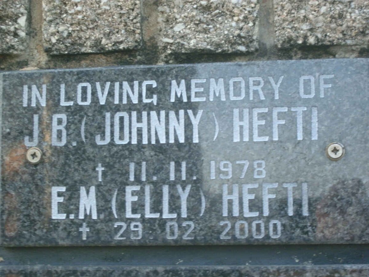 HEFTI J.B. -1978 &amp; E.M. -2000