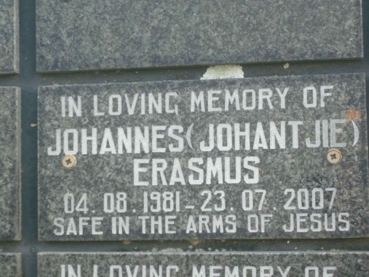 ERASMUS Johannes 1981-2007