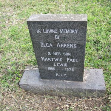 AHRENS Olga -1932 ::  AHRENS Hartwig Paul Lewis 1906-1975