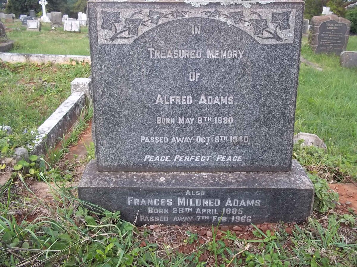 ADAMS Alfred 1880-1940 &amp; Frances Mildred 1885-1966