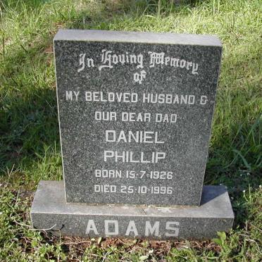 ADAMS Daniel Phillip 1926-1996