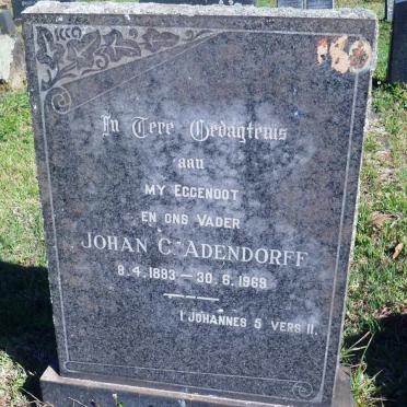 ADENDORFF Johan C. 1893-1969