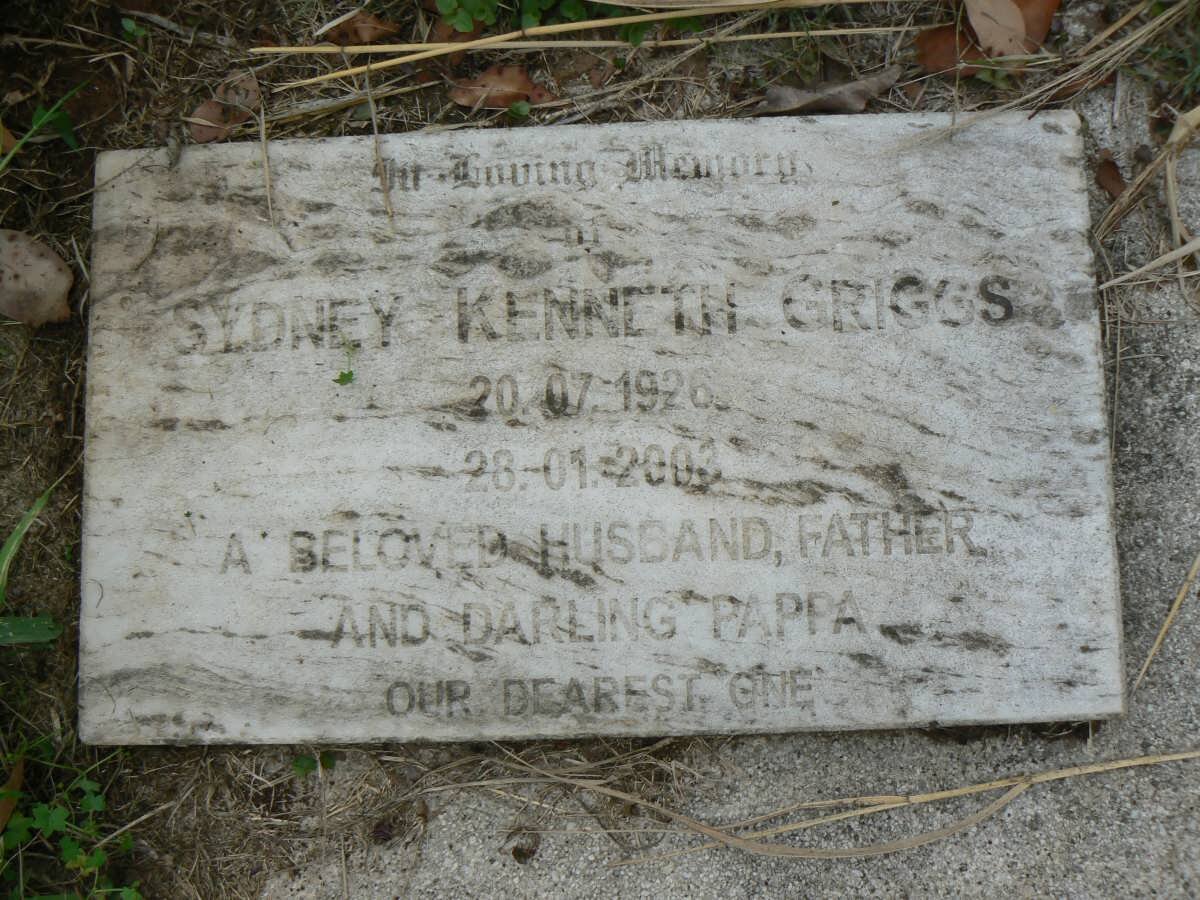 GRIGGS Sydney Kenneth 1926-2003