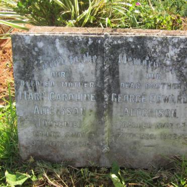 AITCHISON George Edward -1962 &amp; Mary Caroline -1958