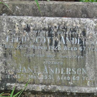 ANDERSON Fred Scott -1928 &amp; Jane -1931