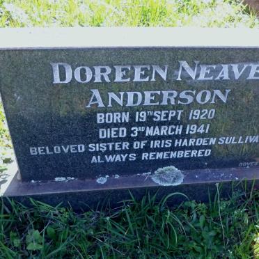 ANDERSON Doreen Neave 1920-1941