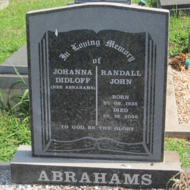 ABRAHAMS John 1935-2006 :: DIDLOFF Johanna nee ABRAHAMS