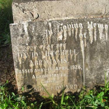 ABRAHAMS David Mitchell -1926 :: ABRAHAMS Leslie Edward -1946 :: ABRAHAMS Samuel -1961