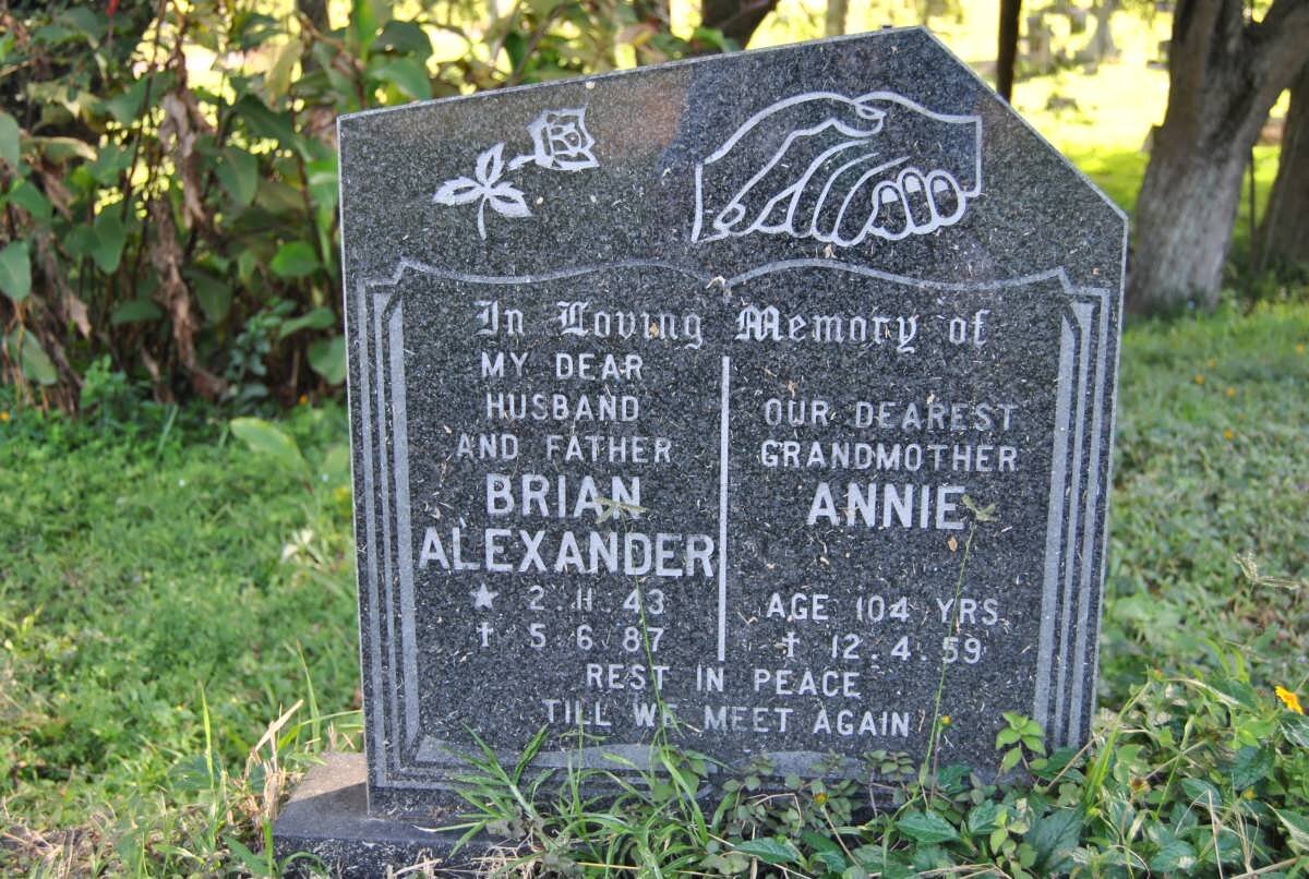 ALEXANDER Brian 1943-1987 :: ALEXANDER Annie 1959