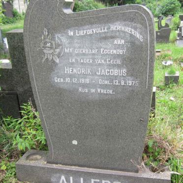 ALLERS Hendrik Jacobus 1918-1975