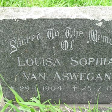 ASWEGAN Louisa Sophia, van 1904-1979