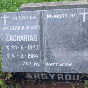 ARGYROU Zacharias 1923-1984