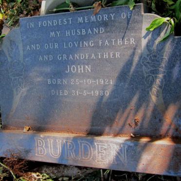 BURDEN John 1921-1980