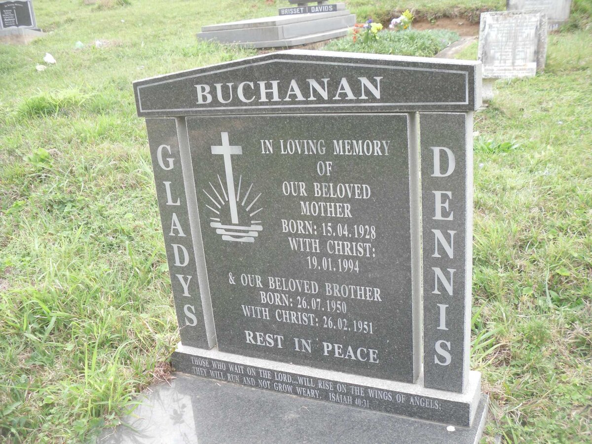 BUCHANAN Gladys 1928-1994 :: BUCHANAN Dennis 1950-1951