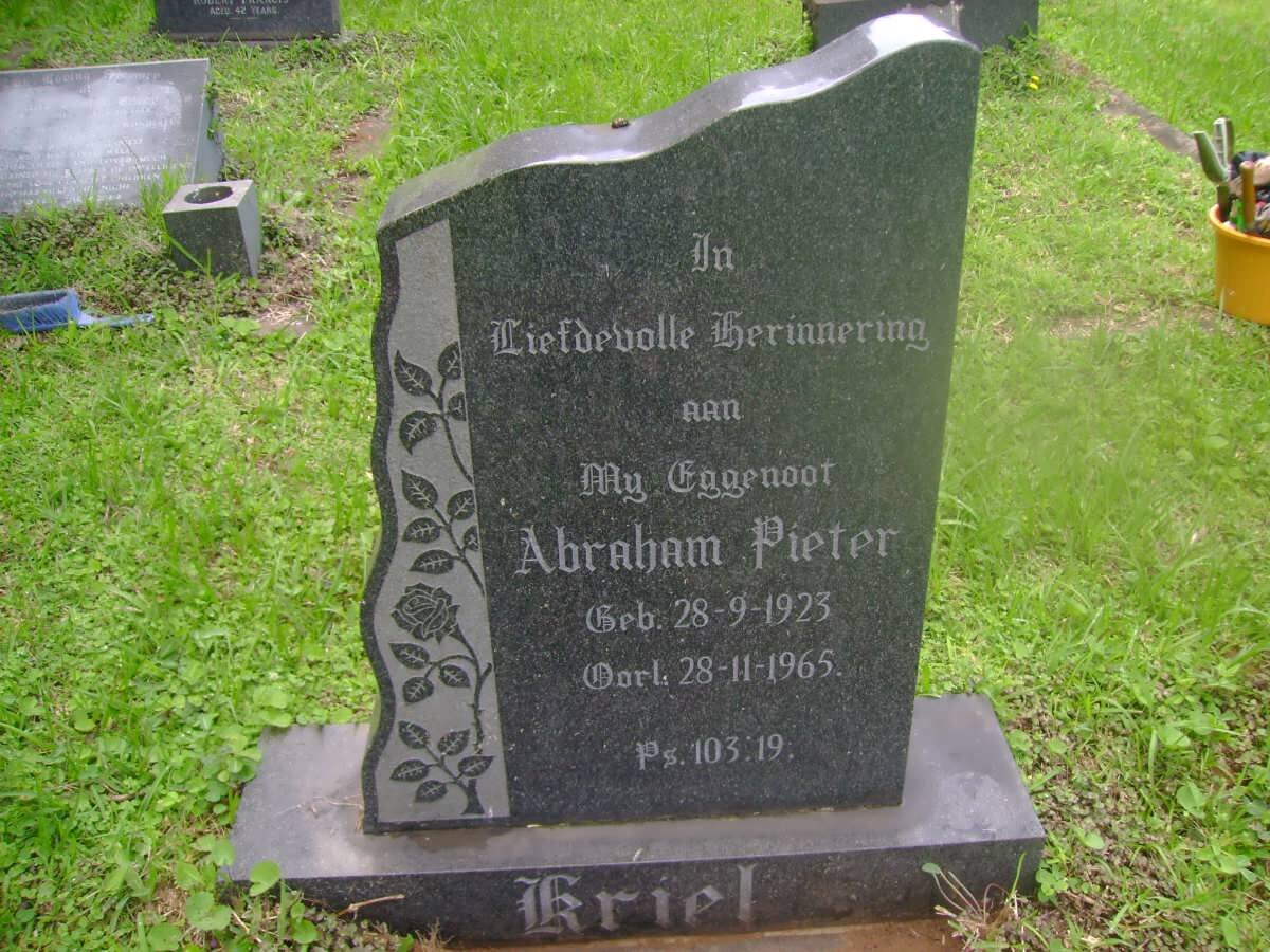 BRIEL Abraham Pieter 1923-1965