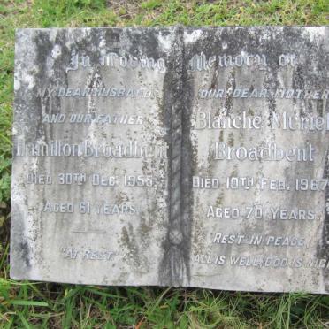 BROADBENT Hamilton -1955 &amp; Blanche Muriel -1967
